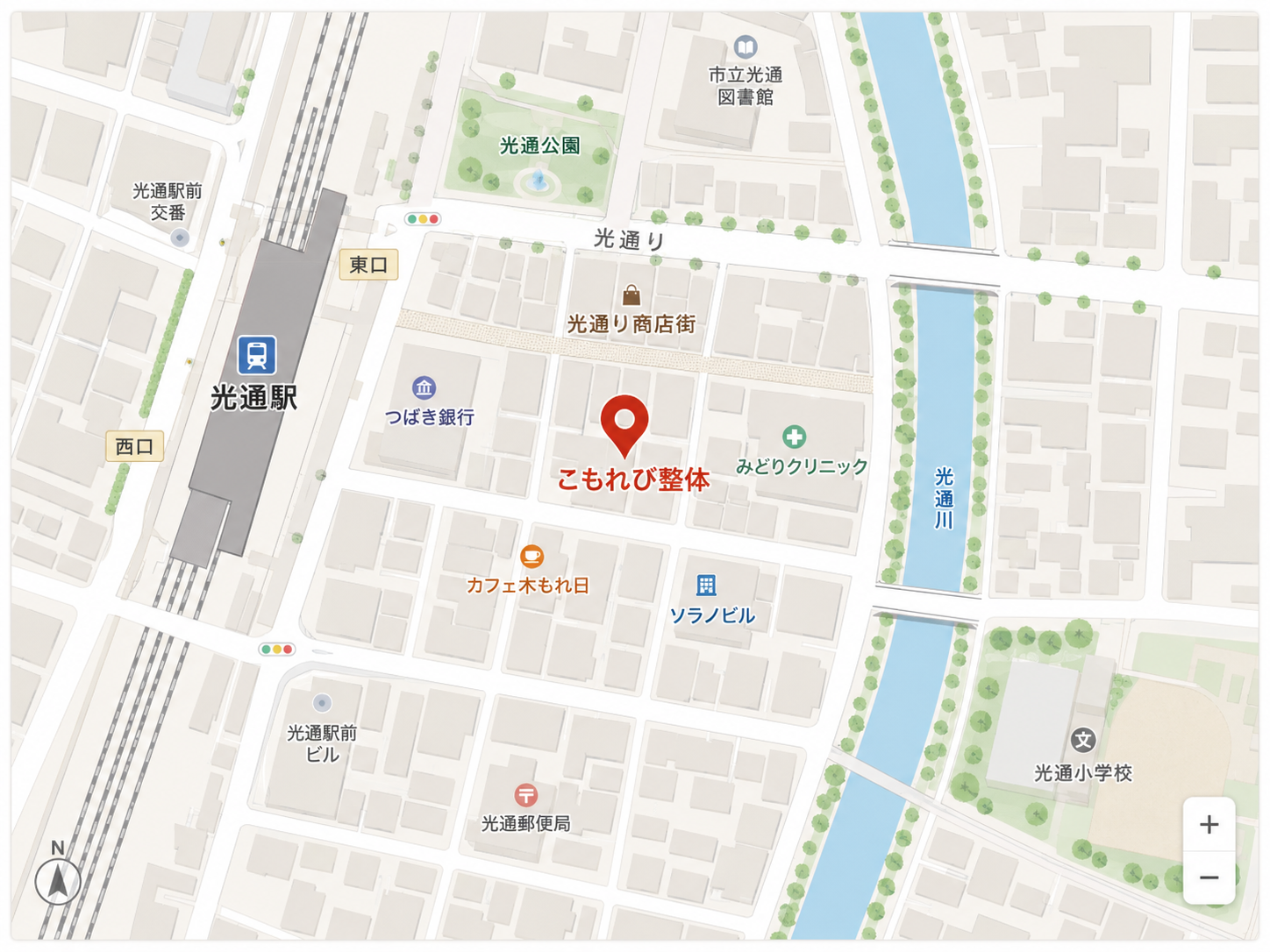 整体院周辺の地図